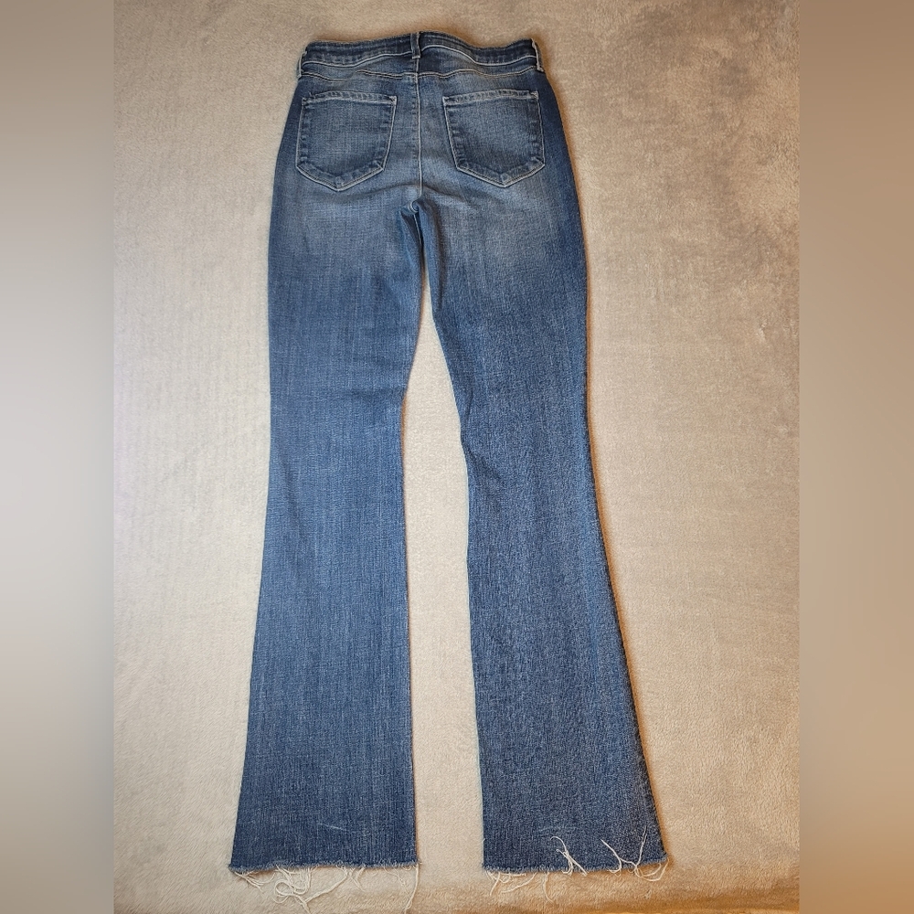 L’AGENCE Ruth High Rise Straight Jeans Mesa Wash Raw Hem Size 29 - Picture 4 of 11